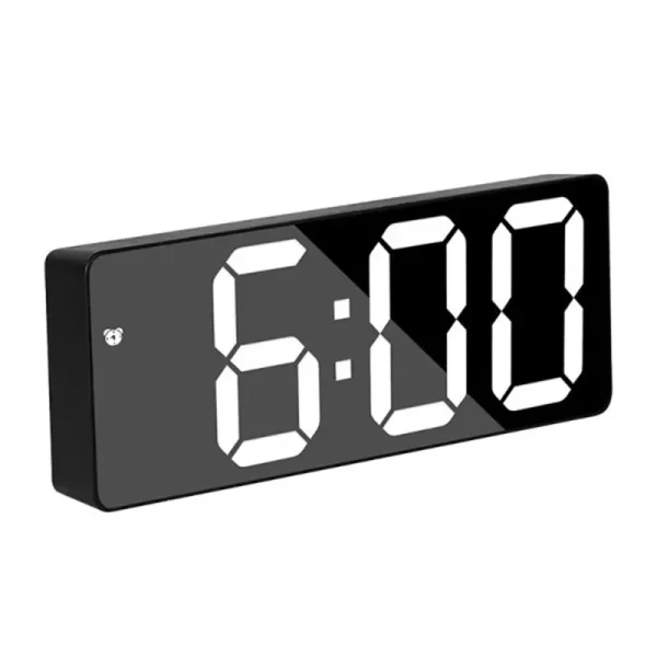 LED Mirror Table Clock Digital Alarm Snooze Function 3 Brightness Adjustable Desktop Electronic Table clock Bedroom Office Clock - Image 7