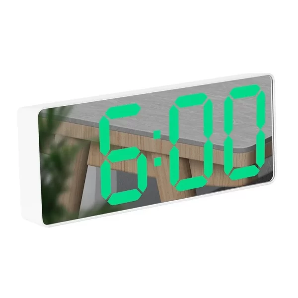 LED Mirror Table Clock Digital Alarm Snooze Function 3 Brightness Adjustable Desktop Electronic Table clock Bedroom Office Clock - Image 13